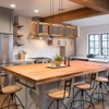 LLHZSY Farmhouse Wood LED Linear Chandeliers Rectangle Pendant Light - W39.4" - 3 of 4