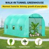 Walk-in Tunnel Greenhouse,Garden Plant Hot House for Outdoors Vegetables Plants,Galvanized Steel Frame Green PE Cover Warm House （6/8 Windows） - 3 of 4