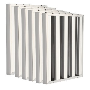 Pack of 6 Commercial Hood Filters - 19.5"x15.5" 30 Stainless Steel, 5 Grooves Kitchen Range Hood Baffle Grease Filters - 1 of 4
