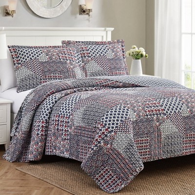 Modern Threads 100% Cotton Enzyme Washed Quilt Set Vivienne. : Target