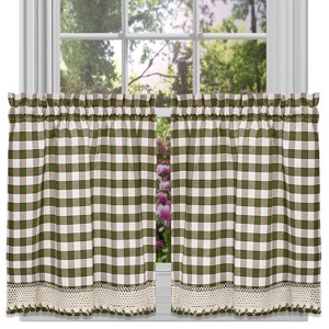 Buffalo Check Plaid Gingham Window Curtains by Sweet Home Collection® - 1 of 3