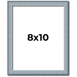 PosterPalooza | Photo Size Textured Blue Picture Frame - UV Acrylic, Foam Board Backing, Hanging Hardware - 1 of 4