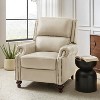 Elisabete Modern Wingback Genuine Leather Recliner with Vintage Nail Head Trim for Living Room and Bedroom| ART OF LIVING DESIGNS - 2 of 4