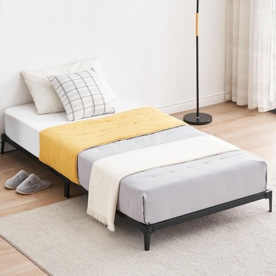14 Inch Twin Bed Frame, Metal Platform Twin Size Bed Frame Heavy Duty Frame Sturdy Support No Box Spring Needed, Noise-Free, Under Bed Storage Space