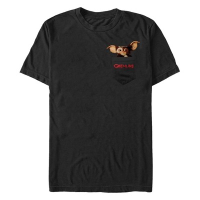 Men's Gremlins Mogwai Pocket  T-Shirt - Black - 2X Large