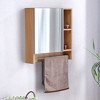 VYNXARIA Wall-Mounted Bathroom Mirror Cabinet with Shelves & Towel Rack. - 2 of 4