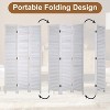 FDW 3/4/6 Panel 5.75ft Wooden Room Divider Tall Privacy Wall Divider Screen Divider with Adjustable Louvers Versatile and Stylish Privacy Screen - 3 of 4