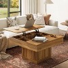 WOWLIVE Lift Top Coffee Table with Hidden Storage & LED light Strip, CT017 - 4 of 4