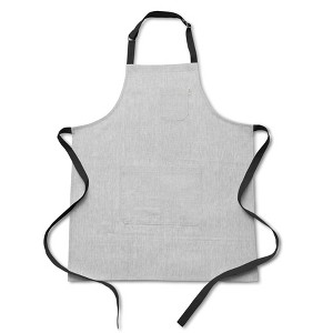 Solino Home Kitchen Linen Apron Blue 32 x 27 Inches - 1 of 4