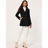 Allegra K Women's Long Sleeves Double Breasted Button Winter Outerwear Pea Coat - 2 of 4