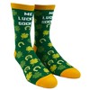 Crazy Dog T-Shirts Men's Me Lucky Socks Socks Funny Shamrock St Patricks Day Parade Green Graphic Novelty Footwear - 2 of 4