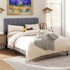 JIONJOY Gray Linen Upholstered Bed Frame - 3-Level Adjustable Headboard, 6.3" Underbed Storage, Noise-Reducing Design - 2 of 4