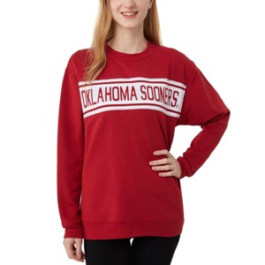 NCAA Oklahoma Sooners Women's Crew Neck Varsity Fashion Top - 1 of 3