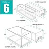 Sorbus 2 Large & 4 Small Clear Stackable Fridge Drawers with Handles -  Food Storage Containers for Kitchen, Freezer, Vanity & Fridge - 4 of 4