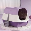 LunaLulinlk Giant cat litter box with lid large size, fully enclosed cat litter box cat toilet, scoop with lid - 3 of 4