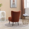 Living Room Chairs, Armless Accent Chair with Rubber Wooden Legs Modern Upholstered Corner Side Chair for Living Room, Bedroom, Office, Hotel - 4 of 4