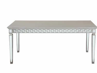 Varian Mirrored & Antique Platinum Extendable Dining Table