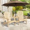 Outsunny Set of 3 Wooden Adirondack Chairs, Outdoor Double Seat with Center Table and Umbrella Hole for Patio, Backyard, Deck, Fire Pit - 2 of 4