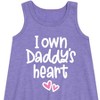 Girls' - Instant Message - I Own Daddy's Heart Graphic Sleeveless Aline Dress - 2 of 4