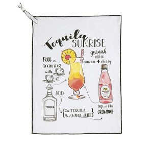 Shiraleah Tequila Sunrise Recipe Tea Towel - 1 of 3