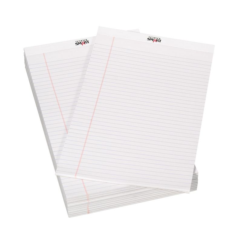 School Smart Legal Pad, 8-1/2 x 14 Inches, White, 50 Sheets, Pack of 12, 1 of 3