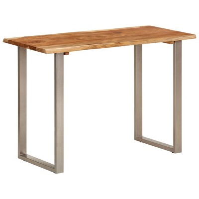 vidaXL Dining Table 43.3 in.x19.7 in.x29.9 in. Solid Wood Acacia