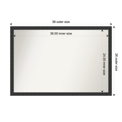 Mezzanotte Black Full Length Rectangular Wood Vanity Mirror