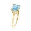 Ross-Simons 3.00 Carat Sky Blue Topaz Ring With Diamonds in 14kt Yellow Gold - 3 of 4