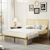 TiramisuBest Twin Platform Bed Frame with Fabric Upholstered Headboard, Wooden Slats Support, No Box Spring Needed - 2 of 4