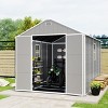8x8FT Outdoor Storage Shed with Waterproof UV-Resistant PP Panels, HD Windows, Heavy-Duty Structure - Coolbibila - 3 of 4
