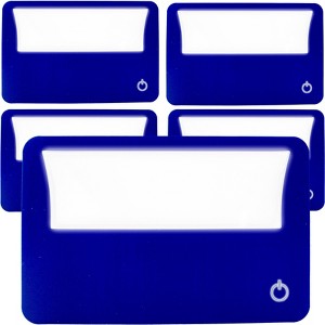 5 Star Super Deals 4 LED Credit Card Magnifying Glass Compact Slim Size 3X Magnifier Illuminated Lens Wallet Reader - Crafts Portable Travel - 1 of 4
