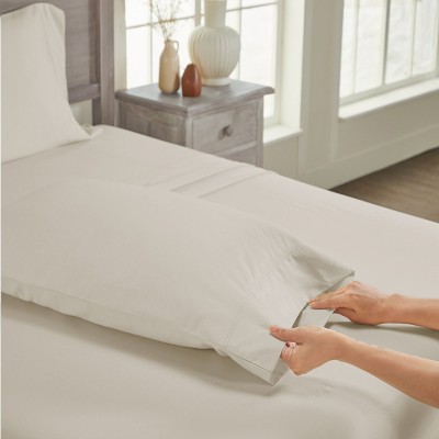Ivory Cotton Sateen Standard/Queen Pillowcases Set