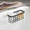 iDesign Rust-Resistant Stainless Steel Sponge Holder for Kitchen Sink with Suction Cups, The Gia Collection - Set of 1, Matte Black - 4 of 4