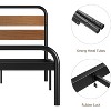 King Size Platform Bed Frame with Wood Headboard, Heavy Duty Metal Slat Support, Noise Free Design Mattress Foundation, Easy Installation, Brown - 4 of 4