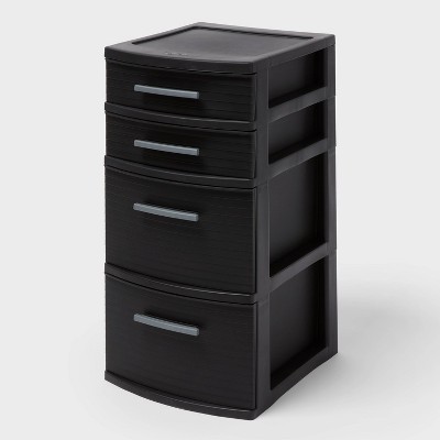4 Drawer Medium Tower Black 1pc - Brightroom™