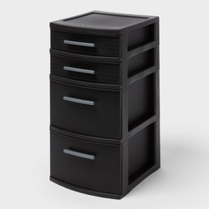 4 Drawer Medium Tower Black 1pc - Brightroom™ - 1 of 3