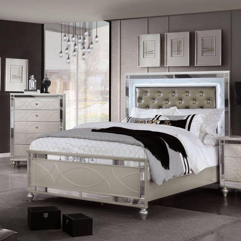 2pc La Mesa Bed and Chest Set Silver - HOMES: Inside + Out, 3 of 10