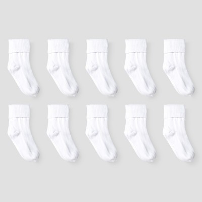 Girls' Casual Ankle Socks 6pk - Cat & Jack™ White S