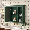 NicBex 35"x27.5" Wall Mounted Medicine Cabinet Bathroom Storage Cabinet with 6 Cubbies&1 Mirrored Cabinet,Matte Finish Wall Cabinet for Bathroom - 4 of 4