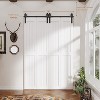 30-96 inch Bi-Folding Sliding Barn Door Hardware Track Kit, 3.3-8 FT Black Roller Kit for 2 Doors, J Shape(No Door) - 3 of 4