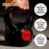 Gulches Wide Grip 3-Piece or 4-Piece Kettlebell Exercise Fitness Weight Set, Include 5 lbs, 10 lbs, 15 lbs and 20 lbs, Set of 3 or Set of 4 - 4 of 4