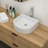 ONWITH 15.69"x13.69" White Ceramic Vessel Bathroom Sink - 2 of 4