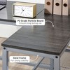 Vynxaria 83" Black Double Computer Desk 2-Person Workstation with Storage Shelves Bookshelf for Home Office - 3 of 4