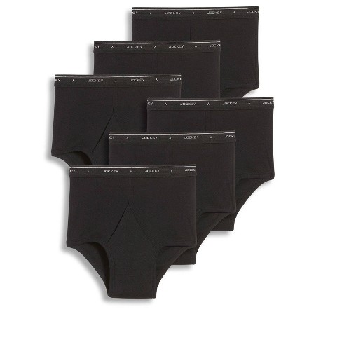 Jockey Men's Classic Full Rise Brief - 6 Pack 32 Black