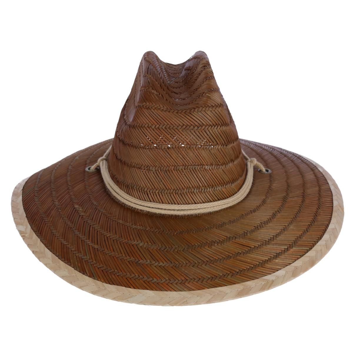 San Diego Hat Company Kids Straw Lifeguard Hat with Chin Strap Cord - thumbnail 2