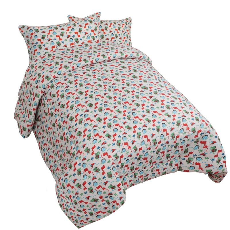 PiccoCasa Microfiber Kids Comforter Set Match 2 Pillow Covers Multicolor Full/Queen 3 Pcs, 1 of 6