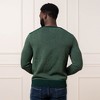 Hope & Henry Men's Organic Crew Neck Shoulder Detail Sweater, Pine Green Heather, X-Large - 3 of 4
