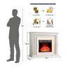 -inch Electric Fireplace With Mantel Led Light -for Living Room - 4 of 4