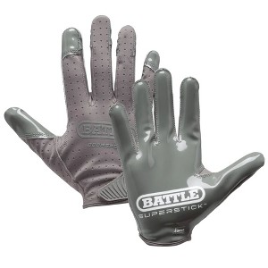 Battle Sports Youth Doom Speed Receiver Football Glove - Charcoal - 1 of 2