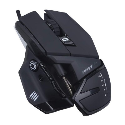 Mad Catz The Authentic R.A.T. 4+ Optical Gaming Mouse, Black ( MR03MCAMBL00 )